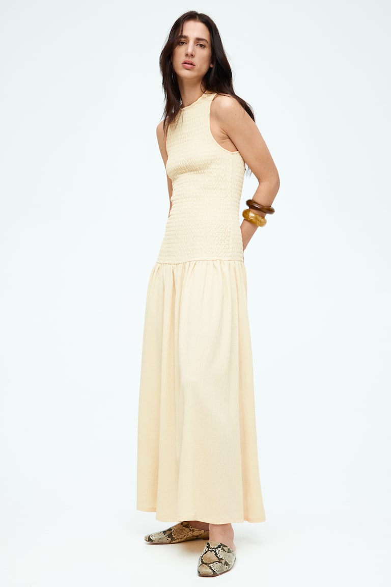 H&M Gesmoktes Jerseykleid