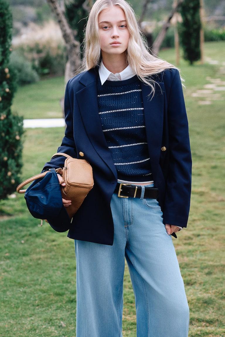 H&M Baggy Wide Low Jeans Große Rabatte