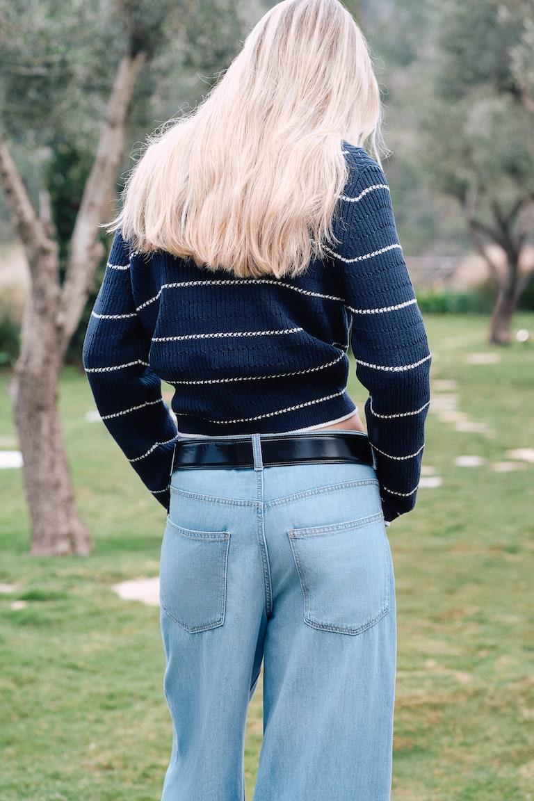 H&M Baggy Wide Low Jeans Große Rabatte