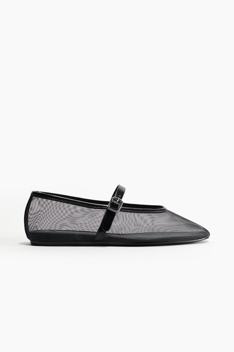 H&M Ballerinas im Mary-Jane-Stil aus Mesh Schlussverkauf