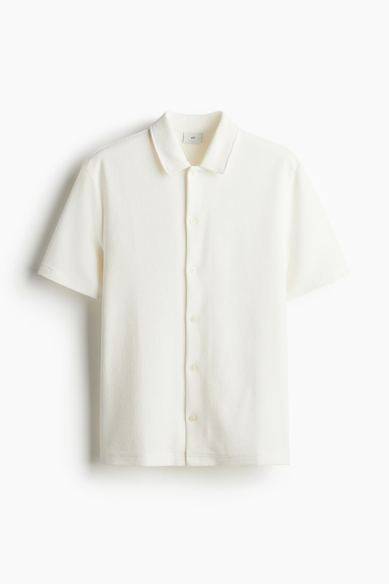 H&M Kurzarmhemd aus Jersey in Regular Fit