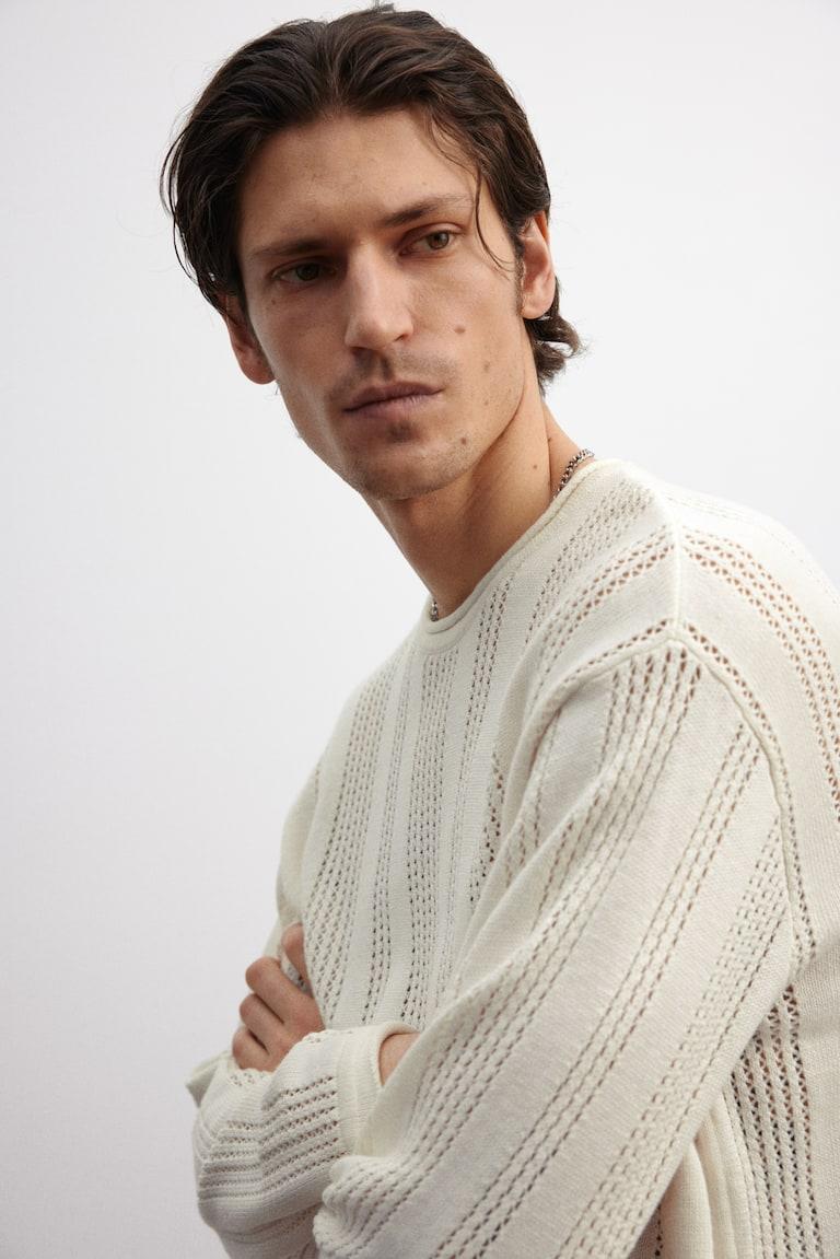H&M Pullover aus Pointellestrick in Regular Fit