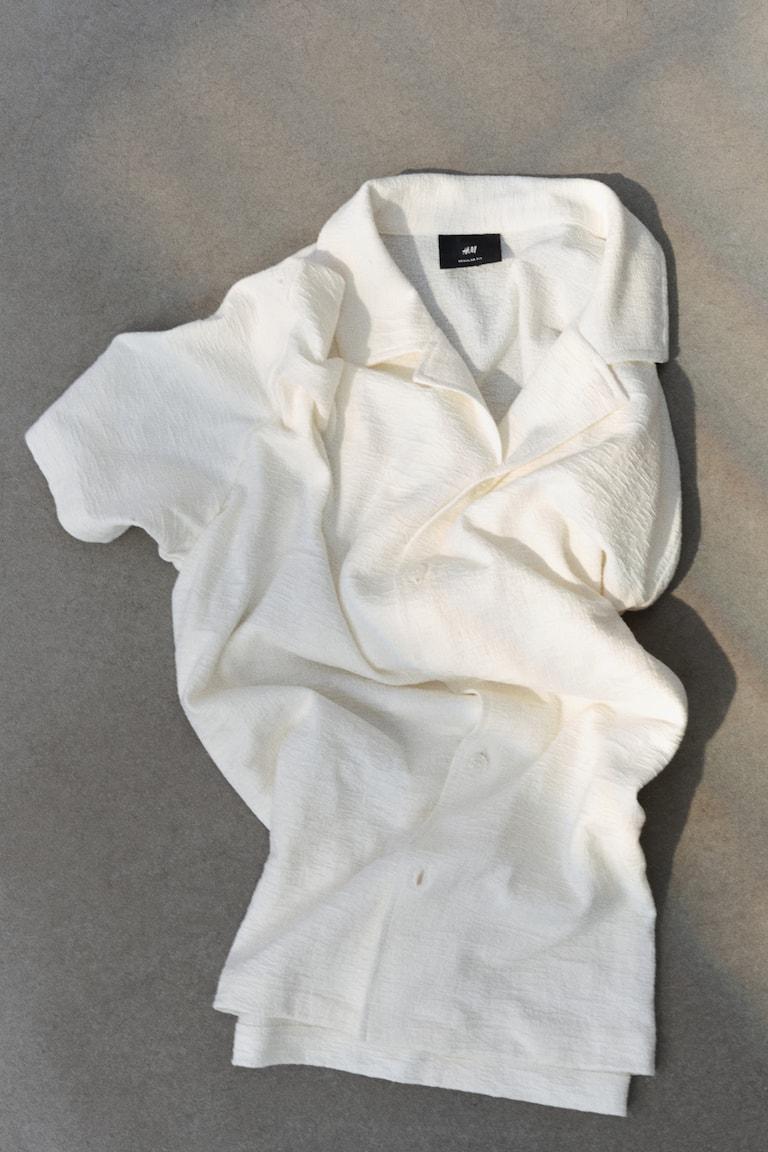 H&M Freizeithemd aus Jersey in Regular Fit Fabrikverkauf