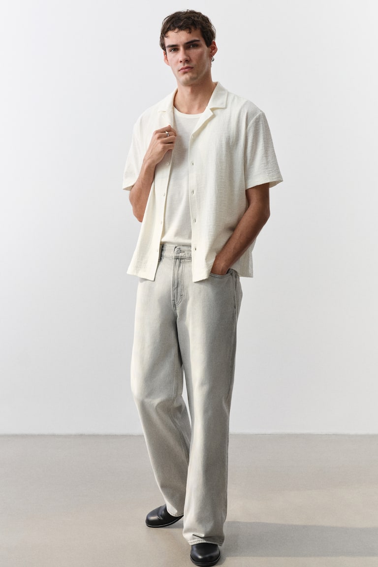H&M Freizeithemd aus Jersey in Regular Fit Blitzverkäufe