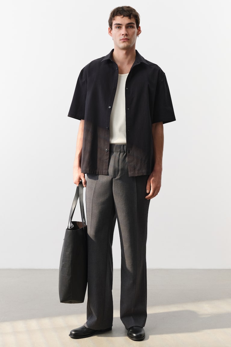 H&M Hemd mit Struktur in Regular Fit Fabrik Onlineshop