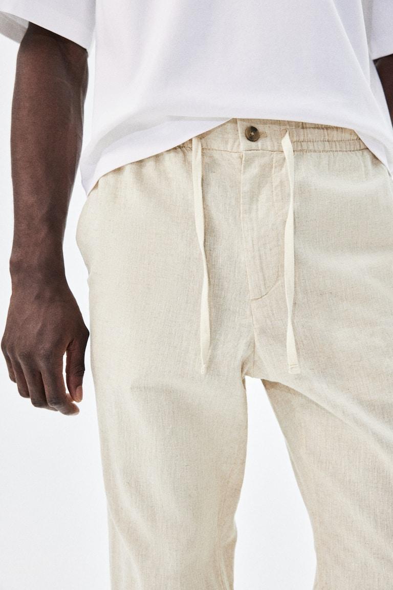 H&M Hose aus Leinenmix in Regular Fit Neueste Stile
