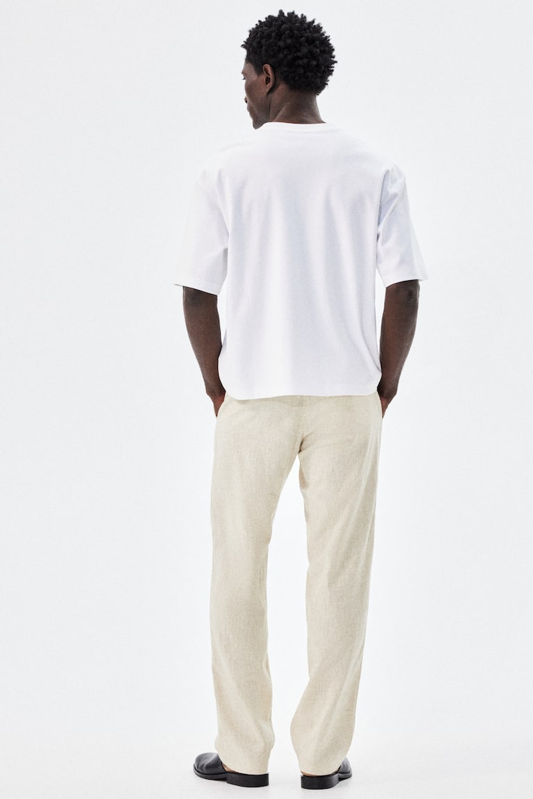 H&M Hose aus Leinenmix in Regular Fit Letzte 2 Tage