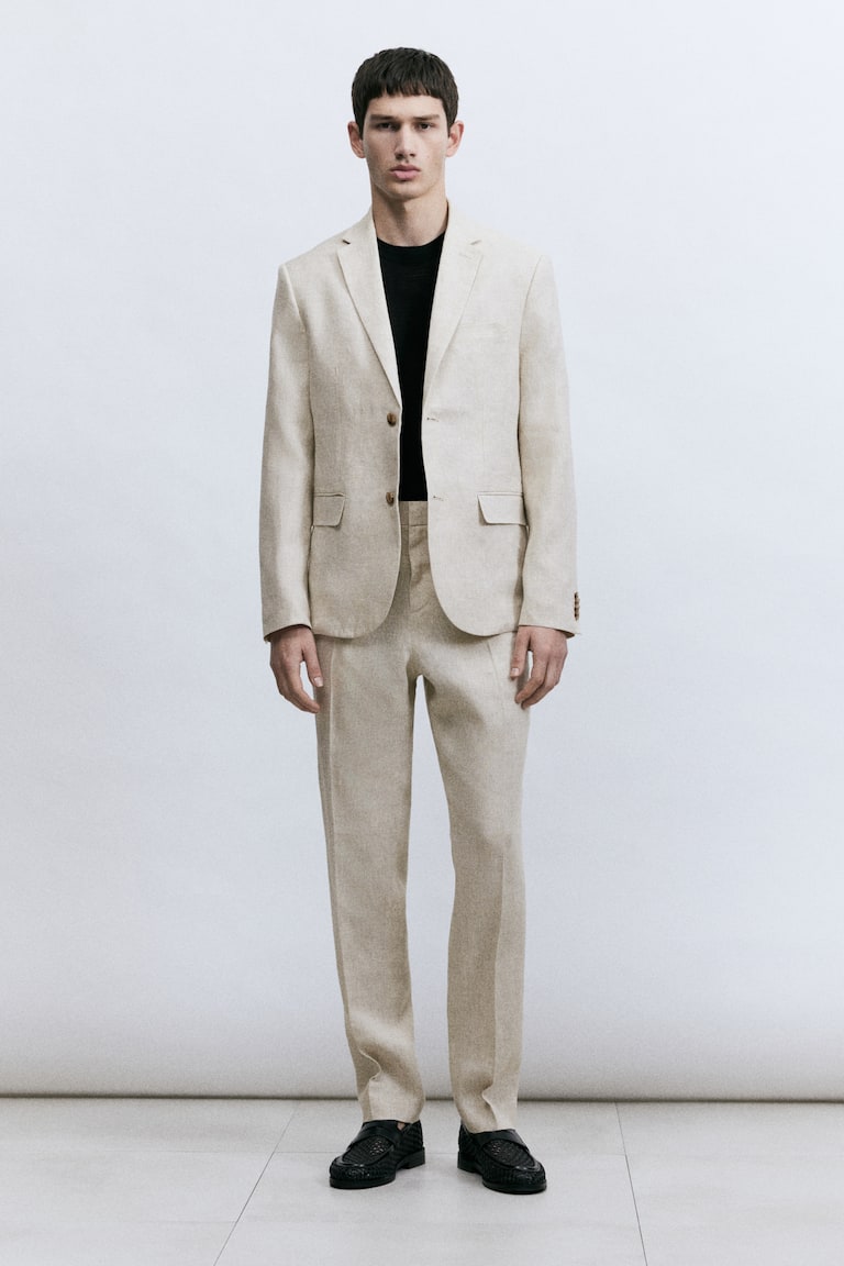 H&M Leinensakko in Slim Fit Lagerräumung