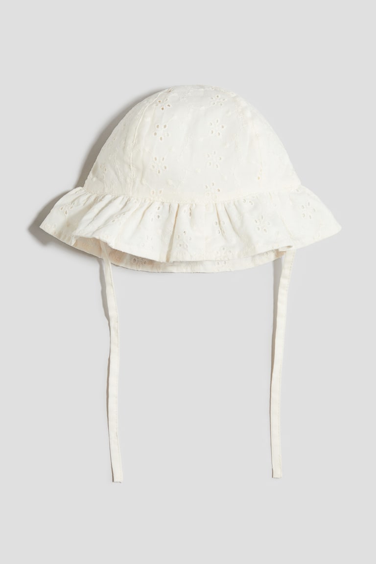 H&M Sonnenhut mit Broderie Anglaise Günstiger Verkauf