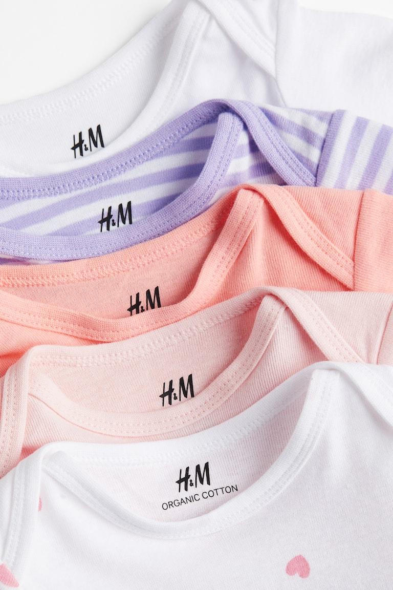 H&M 5er-Pack Baumwollbodys Flash Sale