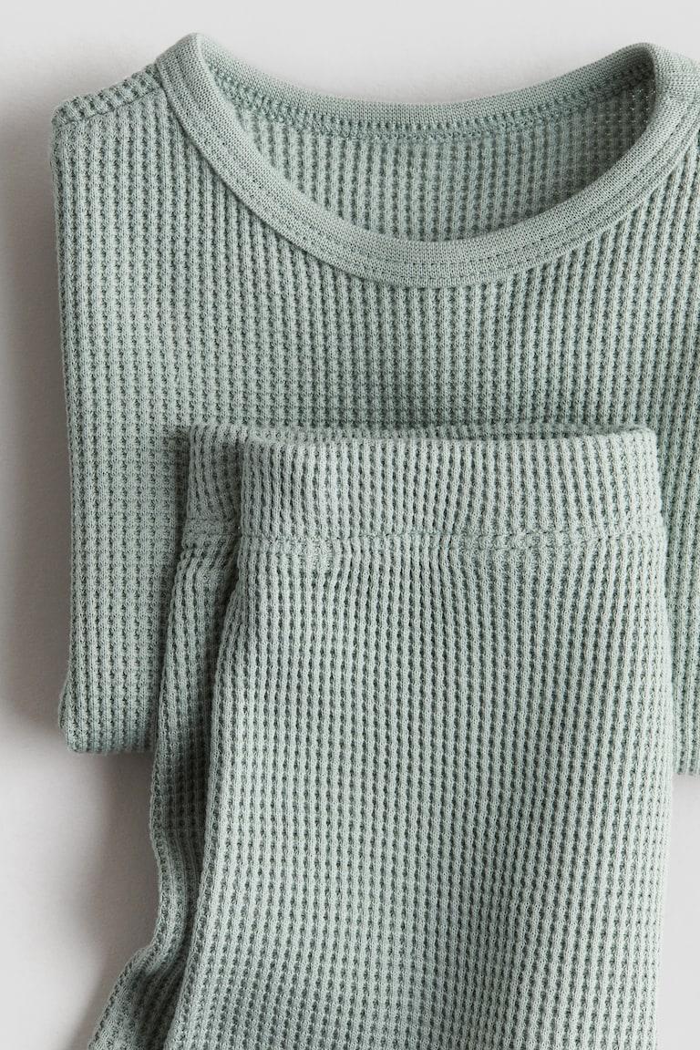 H&M Zweiteiler aus Baumwolle mit Waffelstruktur Exklusivangebot