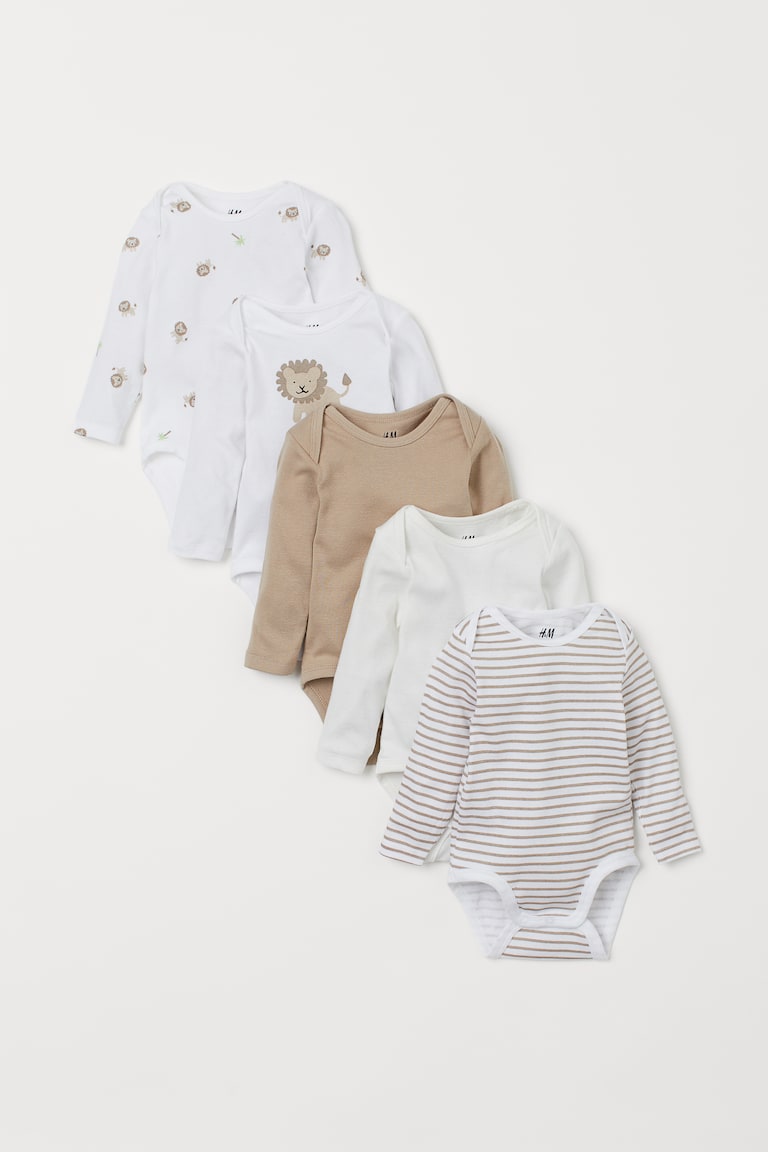 H&M 5er-Pack Langarmbodys Vatertagsangebot