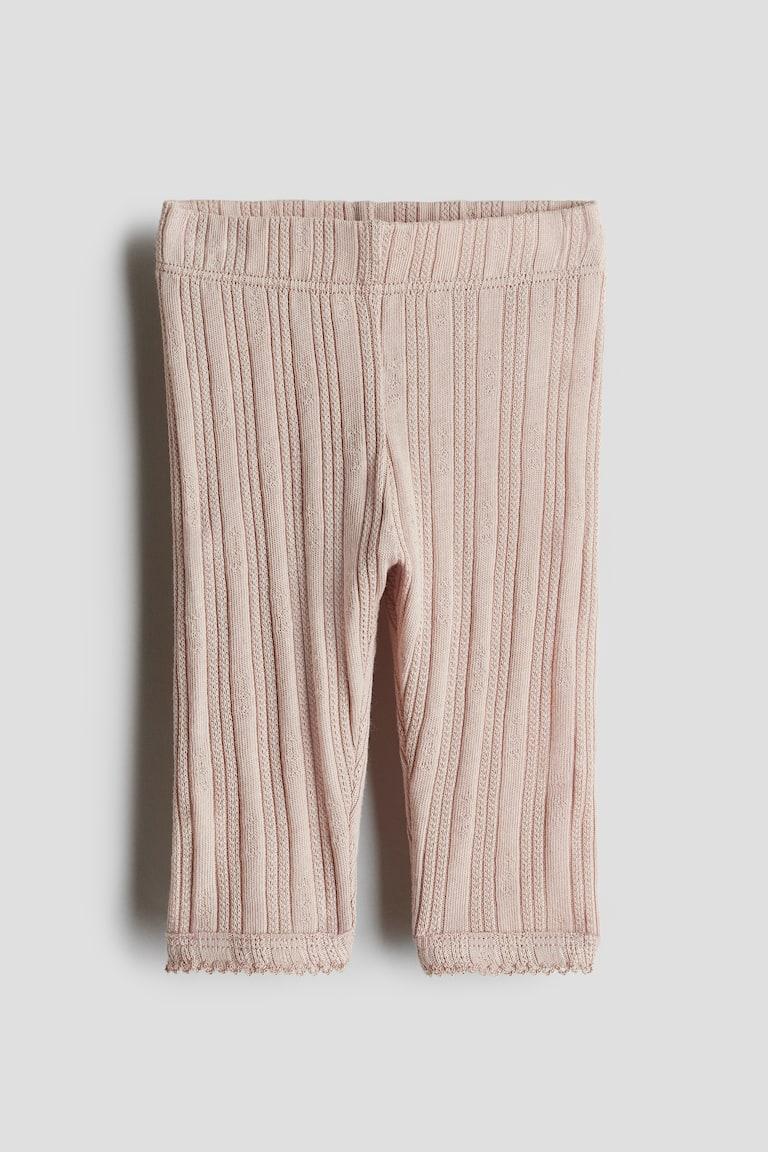 H&M Leggings aus Baumwolljersey mit Pointellemuster Super Sparpreis