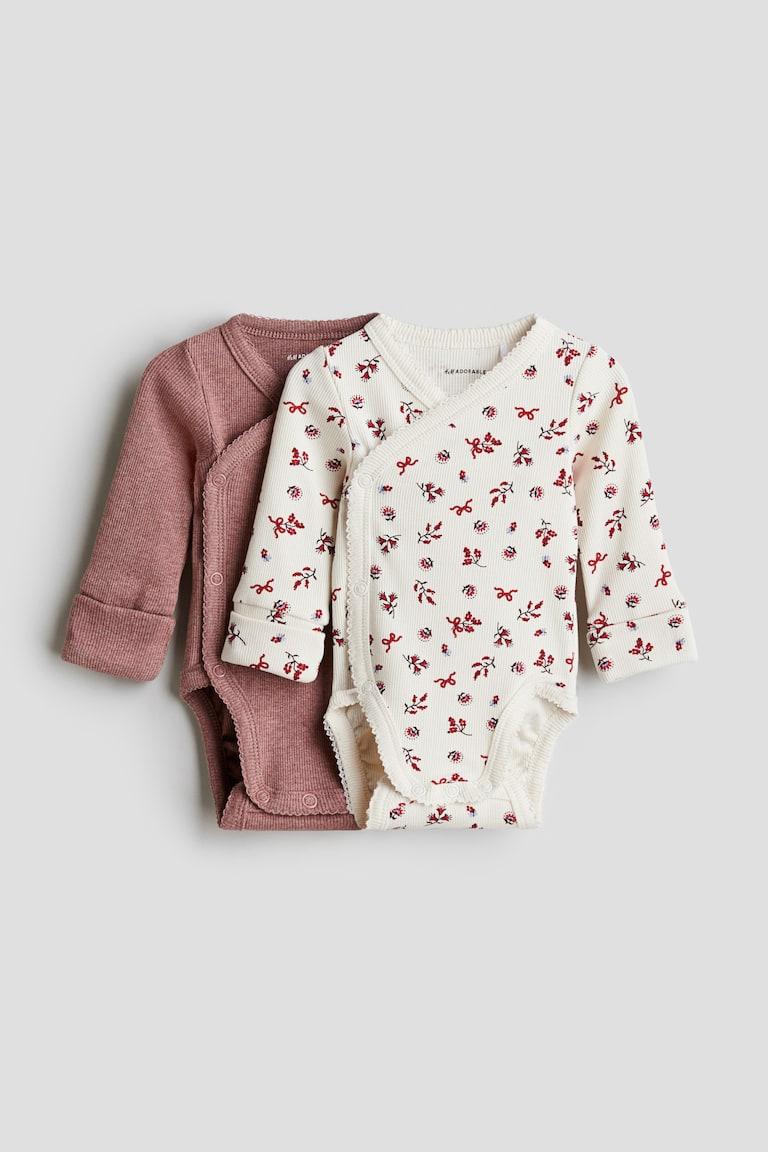H&M 2er-Pack Bodys mit Mitwachsfunktion Kostenlose Rückgabe