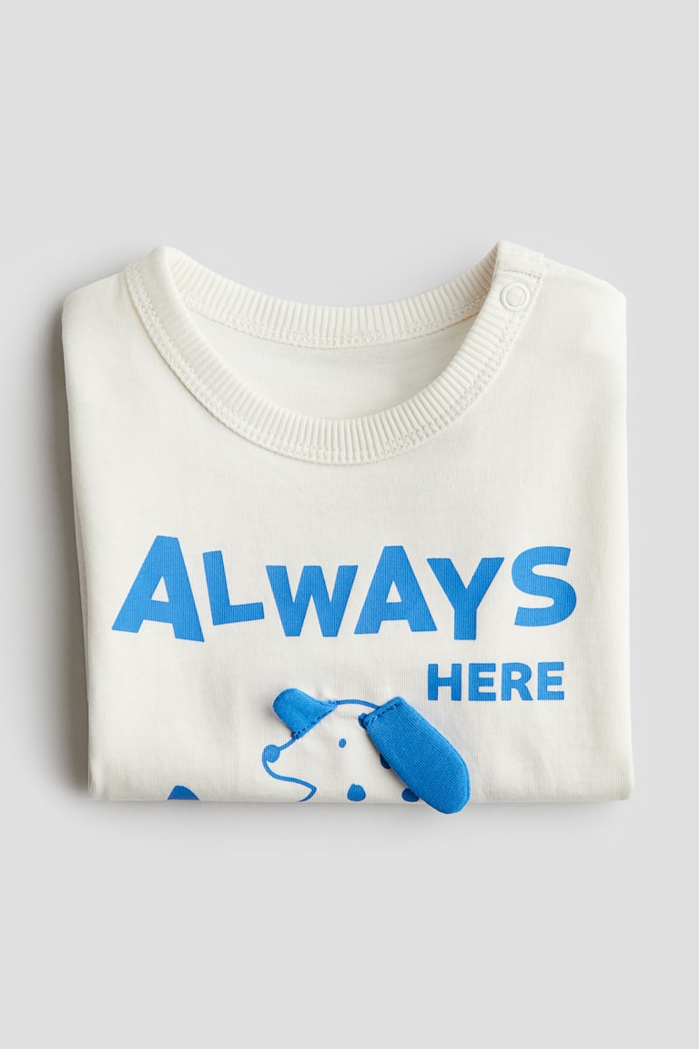 H&M Baumwoll-T-Shirt mit Print Günstiger Verkauf