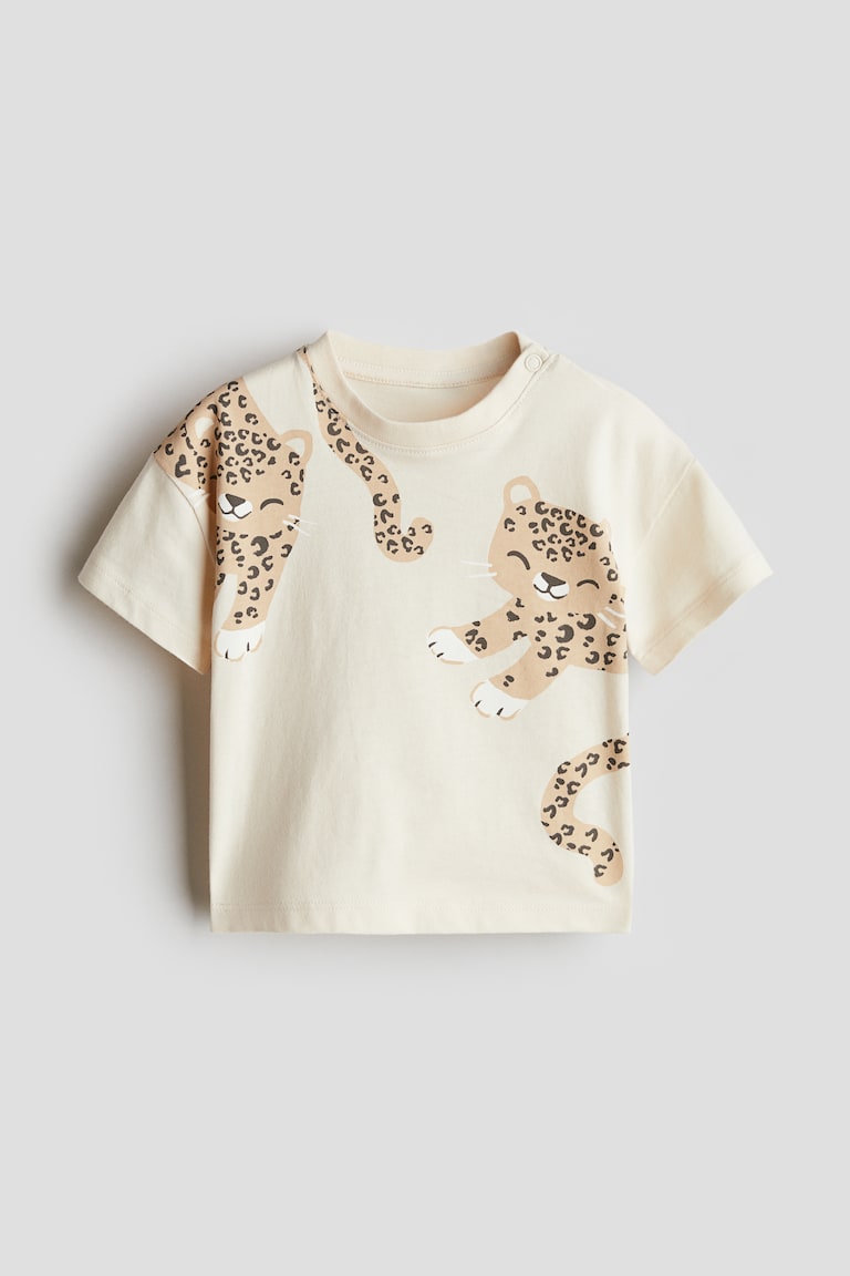 H&M Baumwoll-T-Shirt mit Print Günstig kaufen