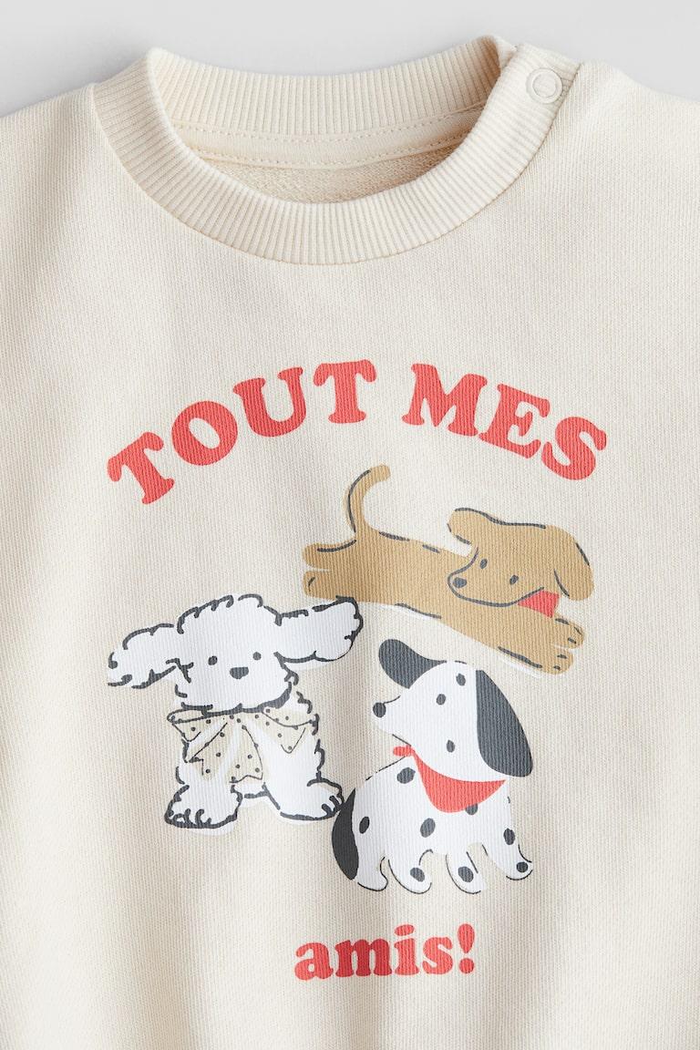 H&M Baumwollsweatshirt mit Print Weihnachtsangebot