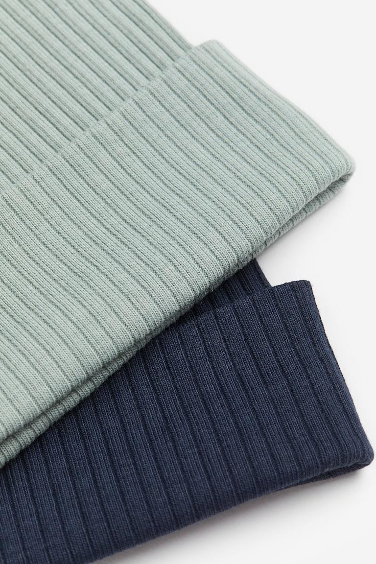 H&M 2er-Pack Gerippte Beanies mit Ohren Wochenangebot