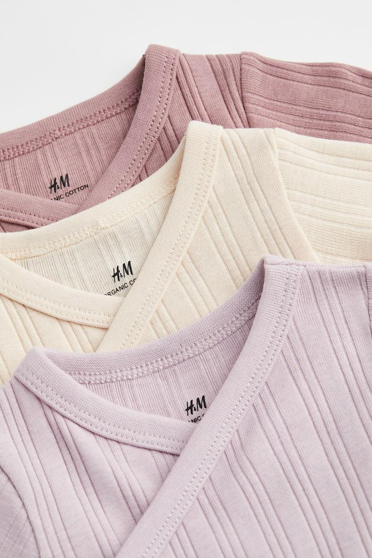 H&M 3er-Pack Gerippte Wickelbodys Nur für heute