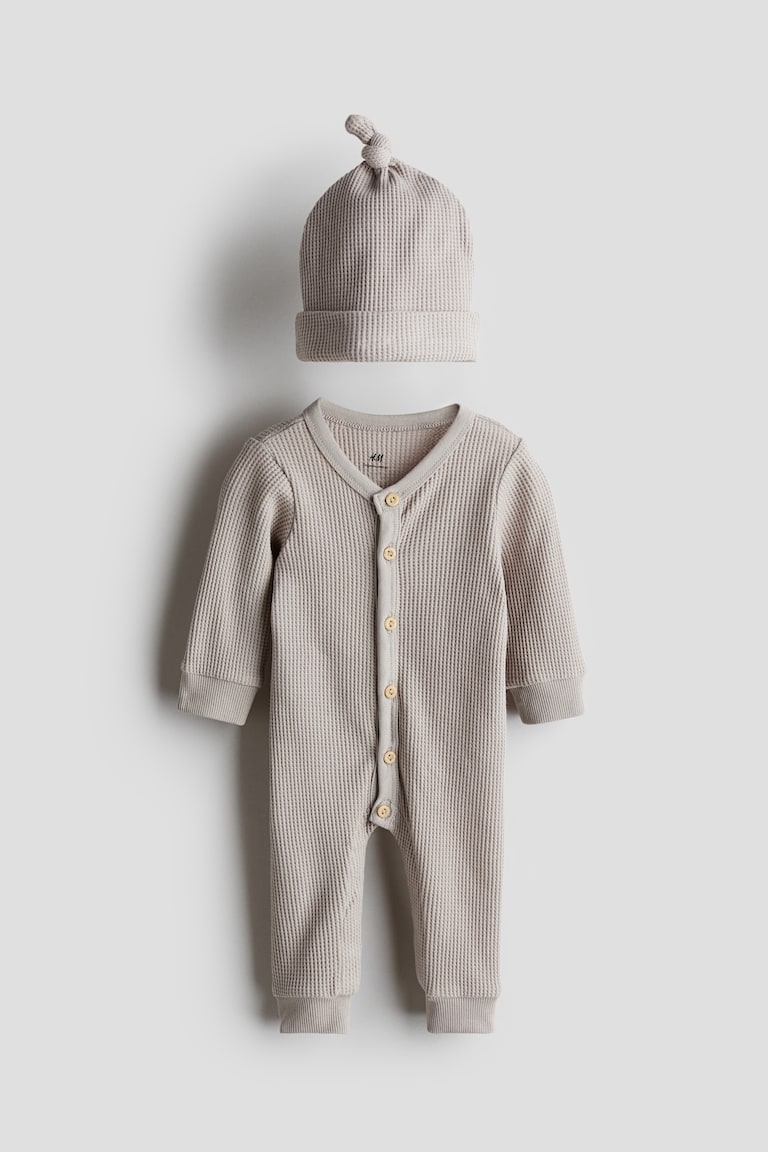 H&M Zweiteiler aus Baumwolle mit Waffelstruktur 50% Rabatt mit kostenlosem Versand