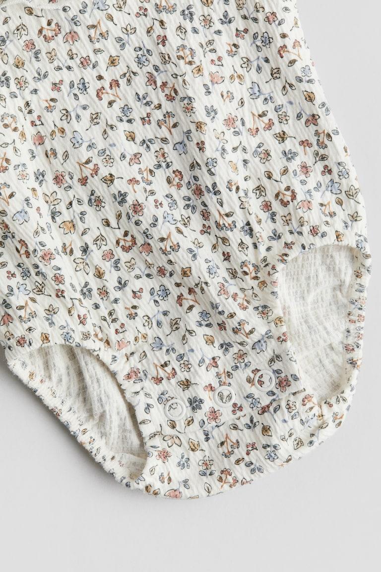 H&M Body aus Crinkle-Jersey mit Kragen Im Verkauf