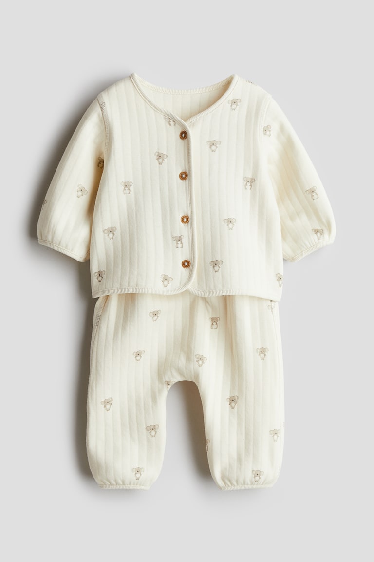 H&M 2-teiliges Set aus gestepptem Jersey Auslauf
