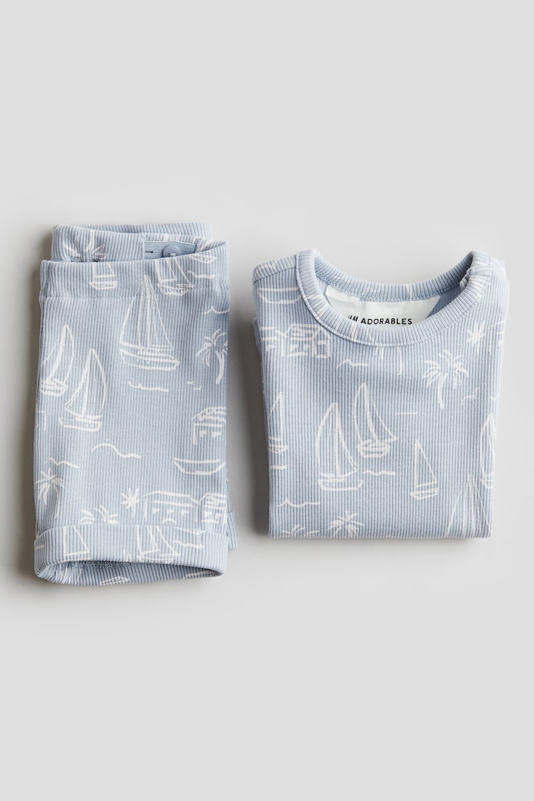 H&M Zweiteiler aus gerippter Baumwolle Cyber Monday