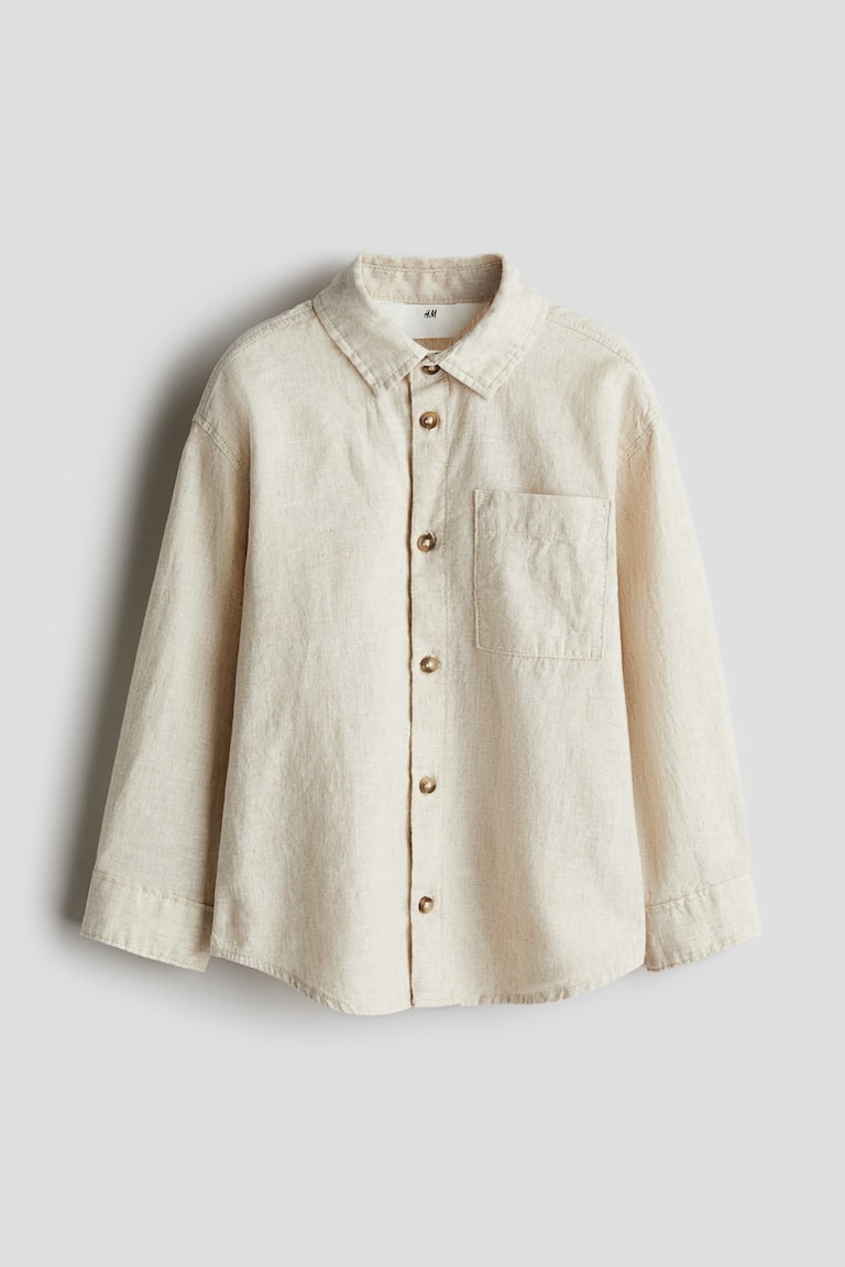 H&M Hemd aus Leinenmix Tiefpreis