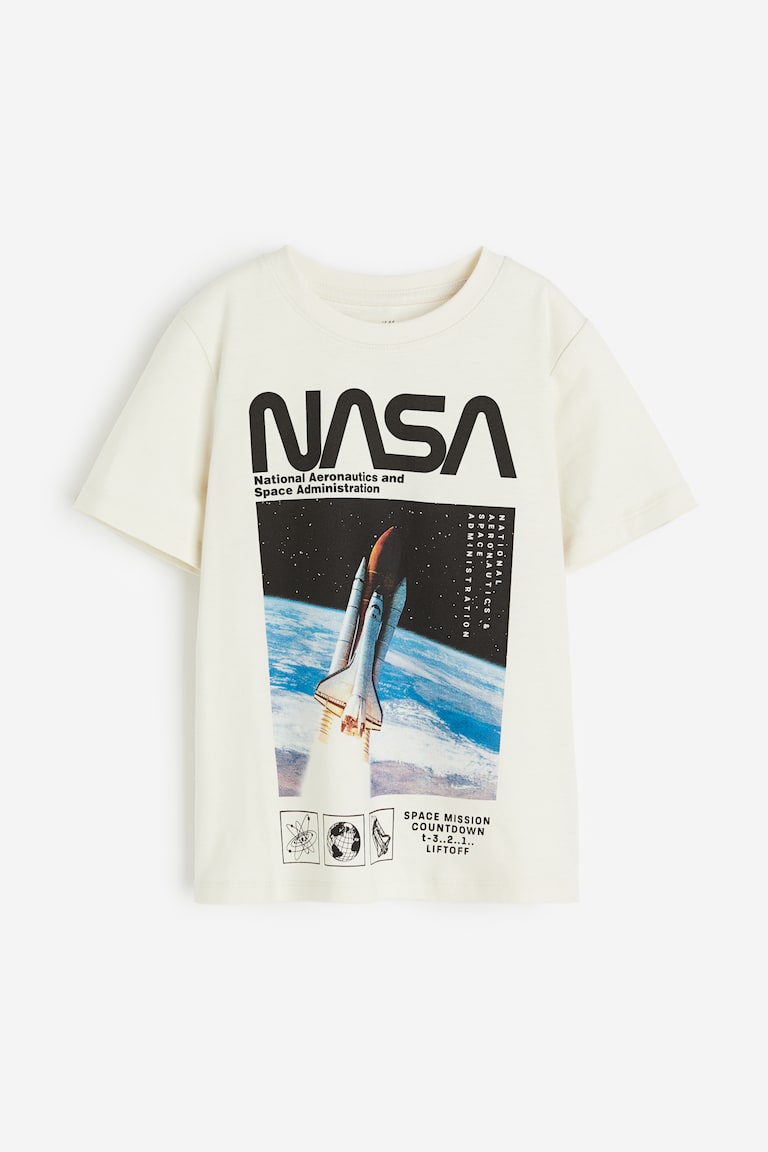 H&M T-Shirt mit Print Riesige Rabatte