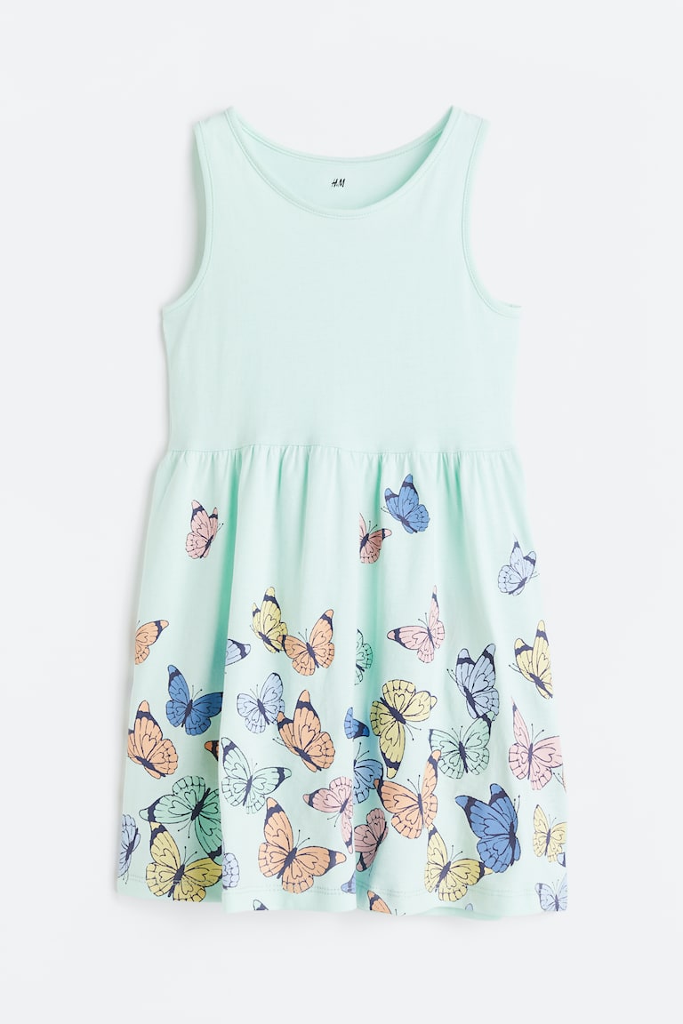 H&M Gemustertes Baumwollkleid 50% Rabatt mit kostenlosem Versand