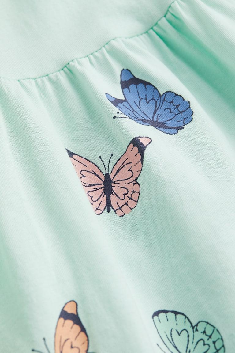 H&M Gemustertes Baumwollkleid 50% Rabatt mit kostenlosem Versand