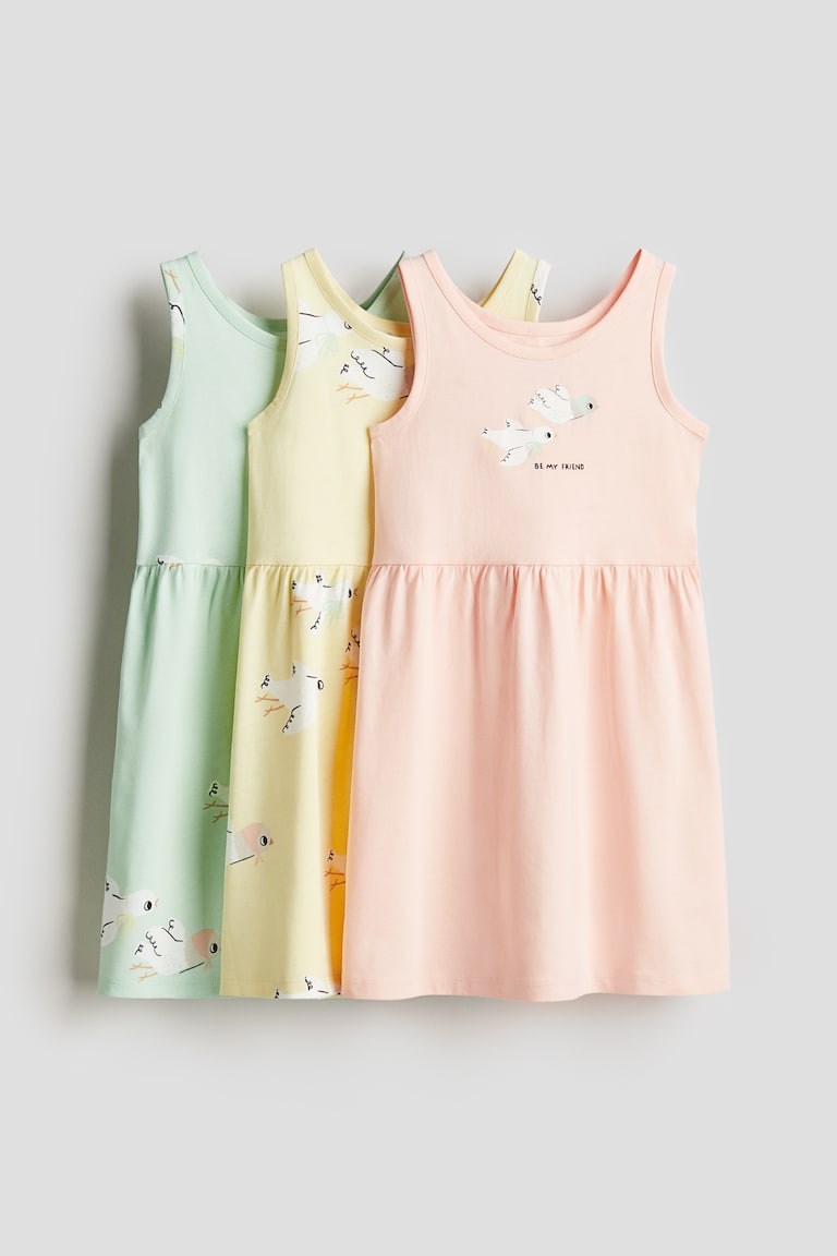 H&M 3er-Pack Bedruckte Baumwollkleider Online
