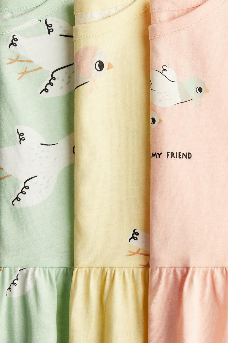 H&M 3er-Pack Bedruckte Baumwollkleider Outlet