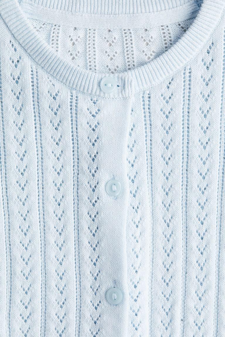 H&M Baumwoll-Cardigan in Pointellestrick Großer Ausverkauf