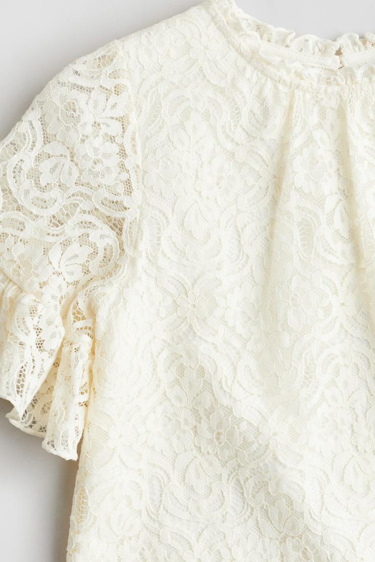 H&M Spitzenkleid mit Volantbesätzen Top Angebot