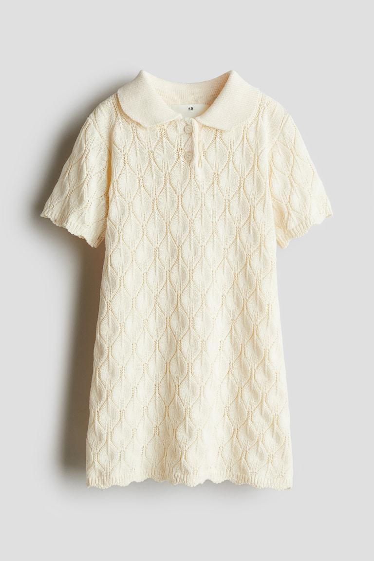 H&M Kleid in Pointellestrick Preisnachlass