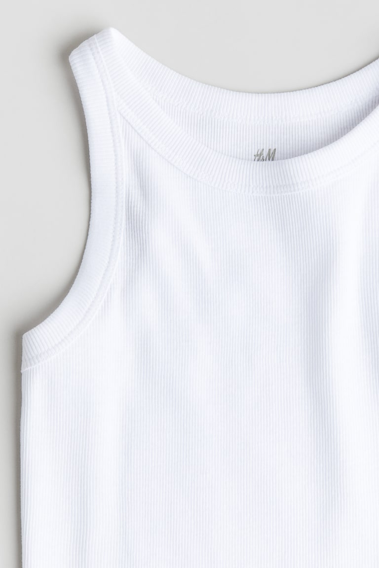 H&M Geripptes Baumwoll-Tanktop Letzte 3 Tage