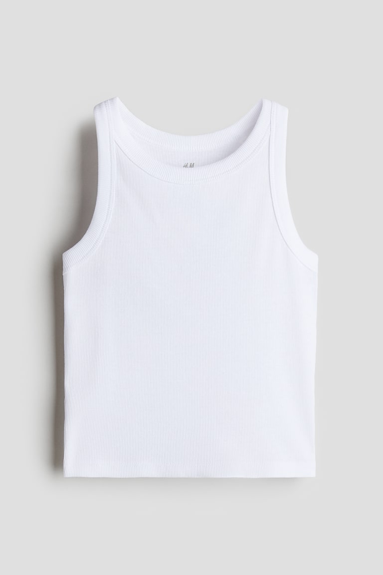 H&M Geripptes Baumwoll-Tanktop Neueste Stile