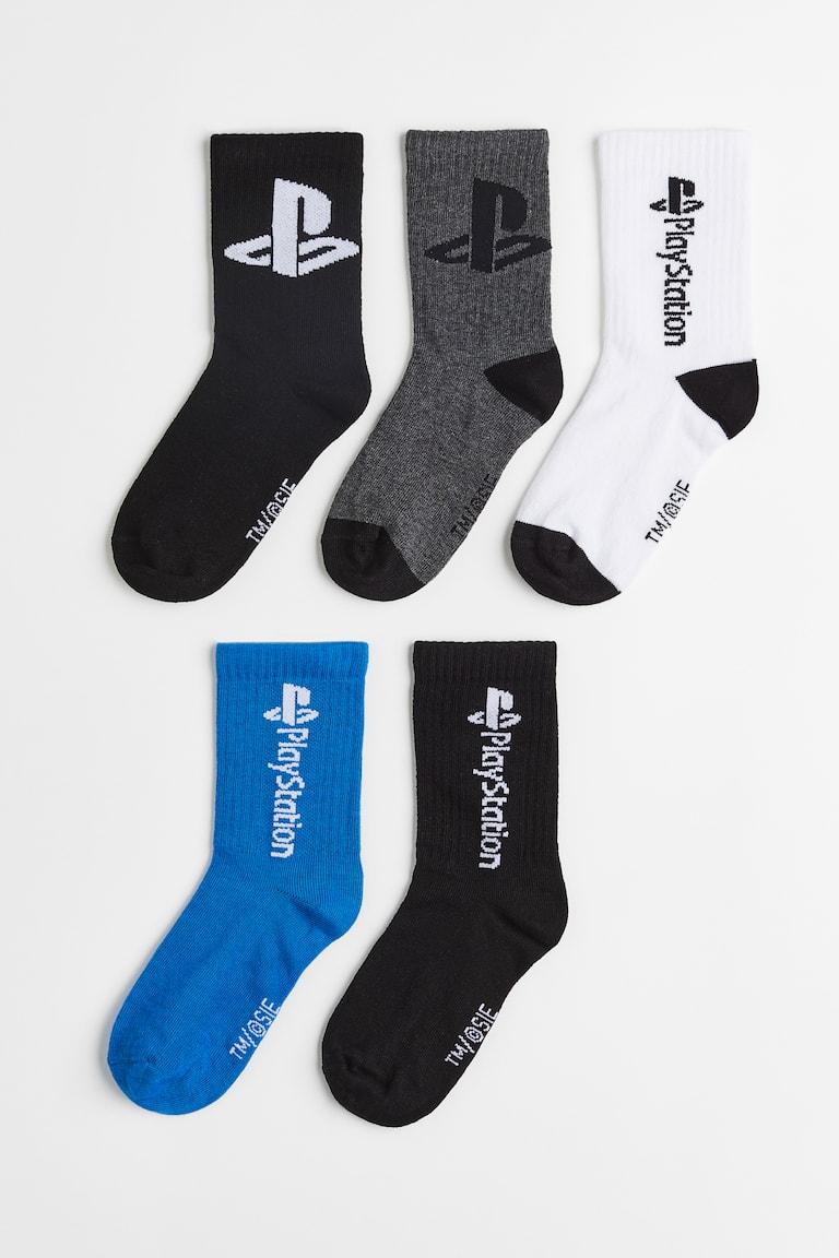 H&M 5er-Pack Socken mit Intarsienmotiv Fabrikladen