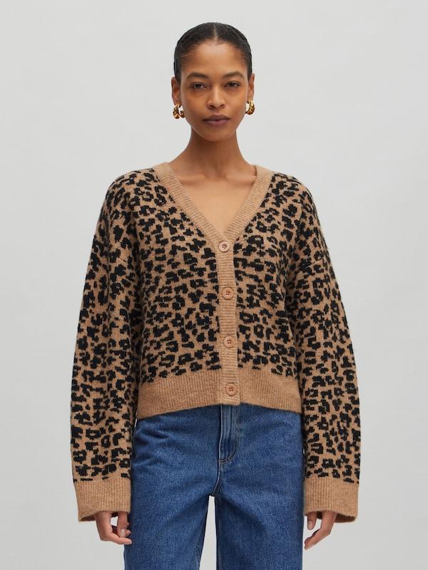 EDITED EDITED Strickjacke 'Leanne' in Beige Braun Bis zu 60% Rabatt