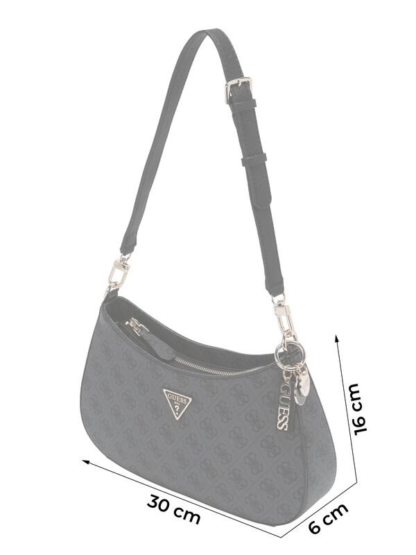 GUESS GUESS Schultertasche 'Noelle' in Schwarz 50% Rabatt für begrenzte Zeit