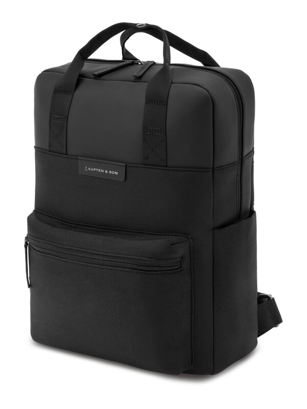 Kapten u0026 Son Kapten & Son Rucksack 'Bergen Small All Black' in Schwarz Günstiger Verkauf