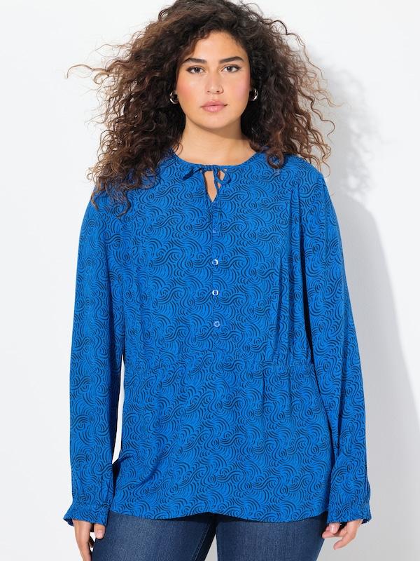 Ulla Popken Ulla Popken Bluse in Blau Marine Günstiger Verkauf