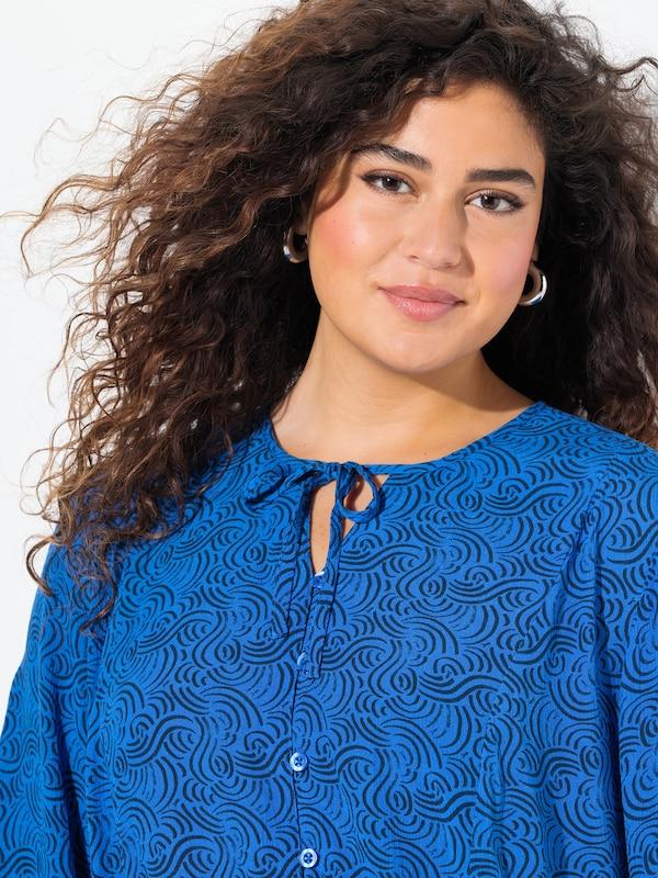 Ulla Popken Ulla Popken Bluse in Blau Marine Günstiger Verkauf