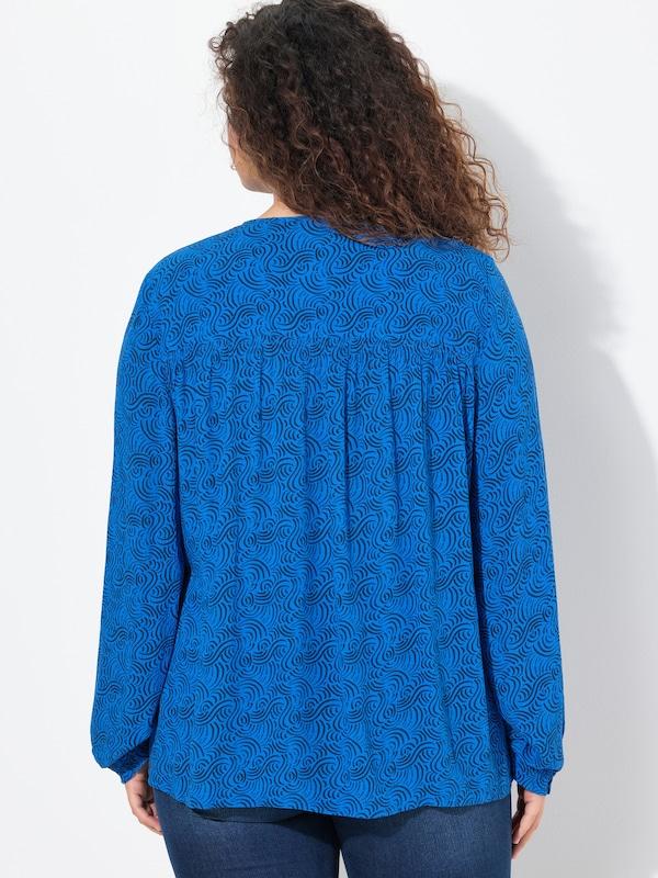 Ulla Popken Ulla Popken Bluse in Blau Marine Günstiger Verkauf