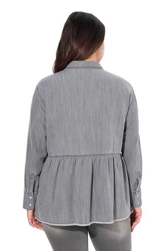 Ulla Popken Ulla Popken Bluse in Grey Denim Meist gekauft