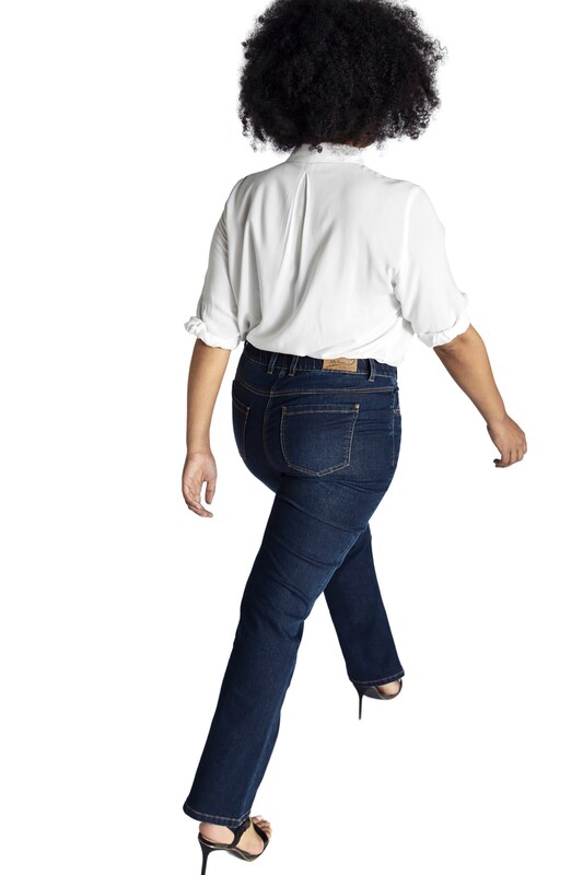 Ulla Popken Ulla Popken Bootcut Jeans in Dunkelblau Kostenloser Versand