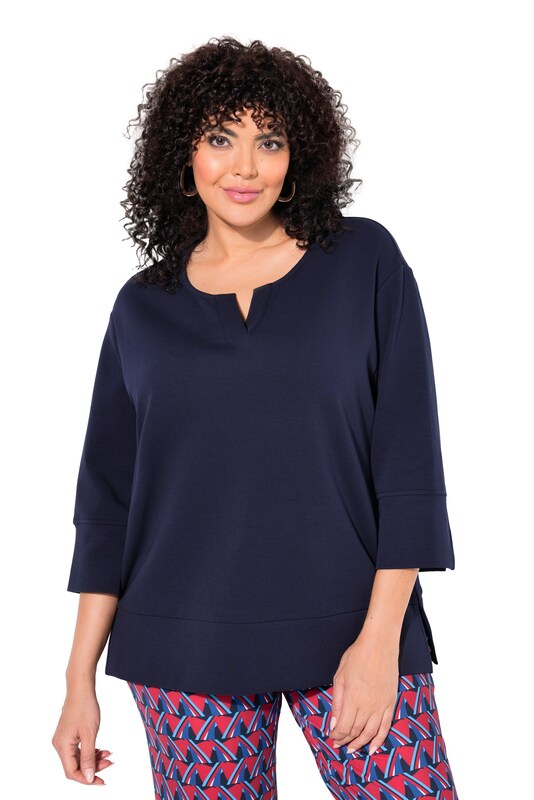 Ulla Popken Ulla Popken Sweatshirt 'Punto' in Marine Begrenztes Angebot