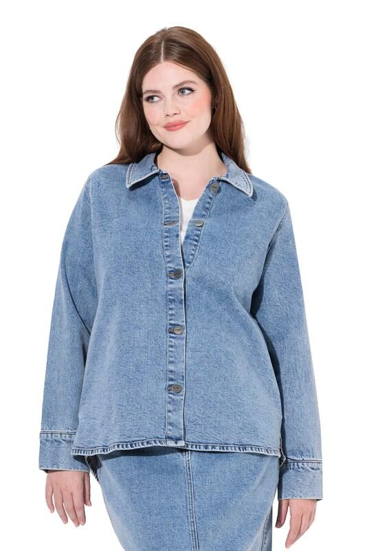 Ulla Popken Ulla Popken Jacke (GOTS) in Blue Denim Saisonschlussverkauf