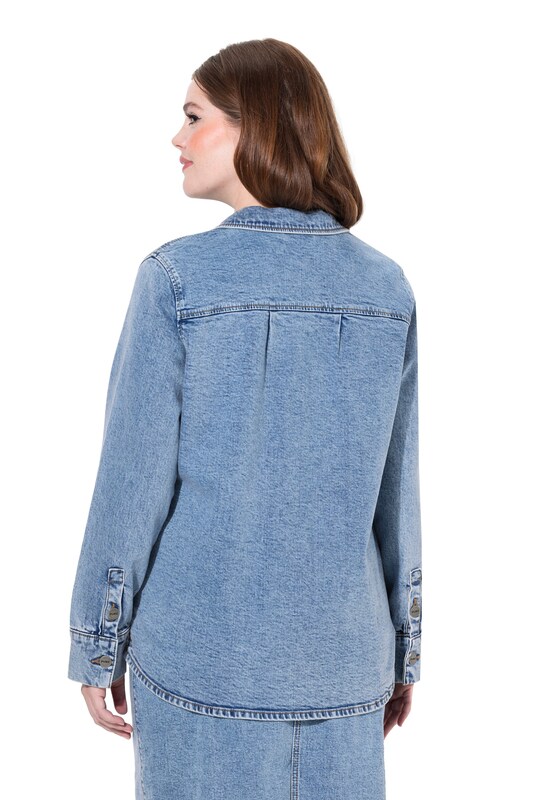 Ulla Popken Ulla Popken Jacke (GOTS) in Blue Denim Saisonschlussverkauf